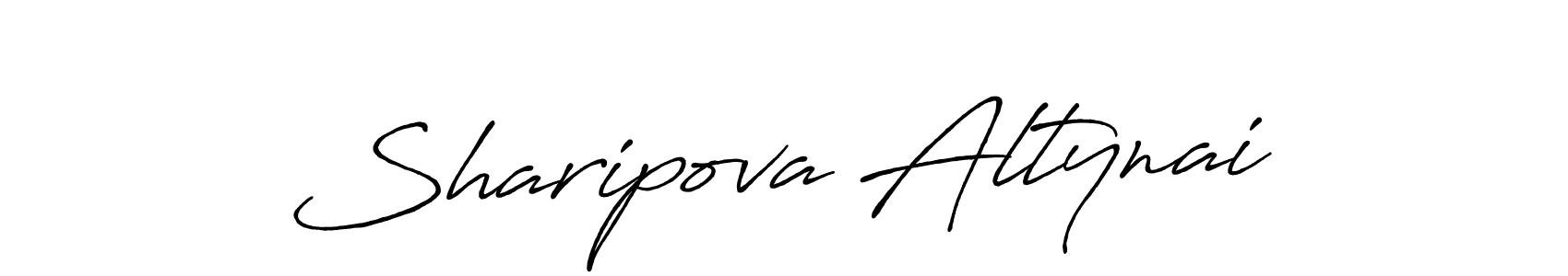 How to make Sharipova Altynai name signature. Use Antro_Vectra_Bolder style for creating short signs online. This is the latest handwritten sign. Sharipova Altynai signature style 7 images and pictures png