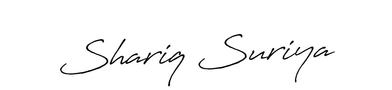 The best way (Antro_Vectra_Bolder) to make a short signature is to pick only two or three words in your name. The name Shariq Suriya include a total of six letters. For converting this name. Shariq Suriya signature style 7 images and pictures png