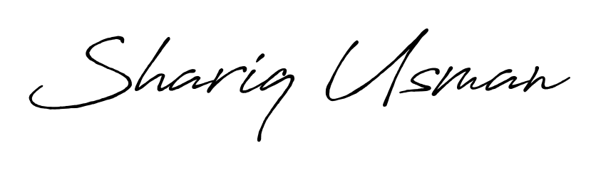 Upgrade your professional image with Shariq Usman signature created with Antro_Vectra_Bolder font. Fast, free, and watermark-free download. Shariq Usman signature style 7 images and pictures png