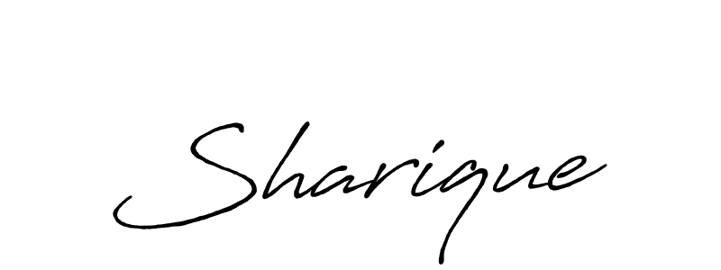 The best way (Antro_Vectra_Bolder) to make a short signature is to pick only two or three words in your name. The name Sharique include a total of six letters. For converting this name. Sharique signature style 7 images and pictures png