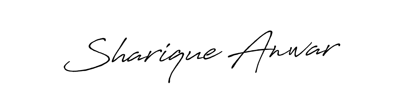 Make a beautiful signature design for name Sharique Anwar. With this signature (Antro_Vectra_Bolder) style, you can create a handwritten signature for free. Sharique Anwar signature style 7 images and pictures png