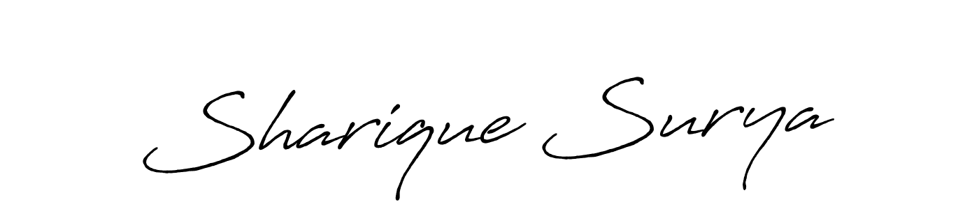 Sharique Surya stylish signature style. Best Handwritten Sign (Antro_Vectra_Bolder) for my name. Handwritten Signature Collection Ideas for my name Sharique Surya. Sharique Surya signature style 7 images and pictures png