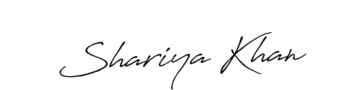 Use a signature maker to create a handwritten signature online. With this signature software, you can design (Antro_Vectra_Bolder) your own signature for name Shariya Khan. Shariya Khan signature style 7 images and pictures png