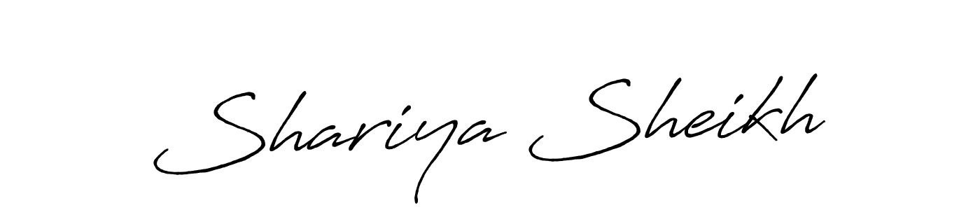 Shariya Sheikh stylish signature style. Best Handwritten Sign (Antro_Vectra_Bolder) for my name. Handwritten Signature Collection Ideas for my name Shariya Sheikh. Shariya Sheikh signature style 7 images and pictures png