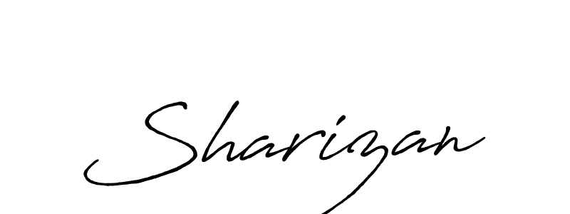 How to make Sharizan signature? Antro_Vectra_Bolder is a professional autograph style. Create handwritten signature for Sharizan name. Sharizan signature style 7 images and pictures png