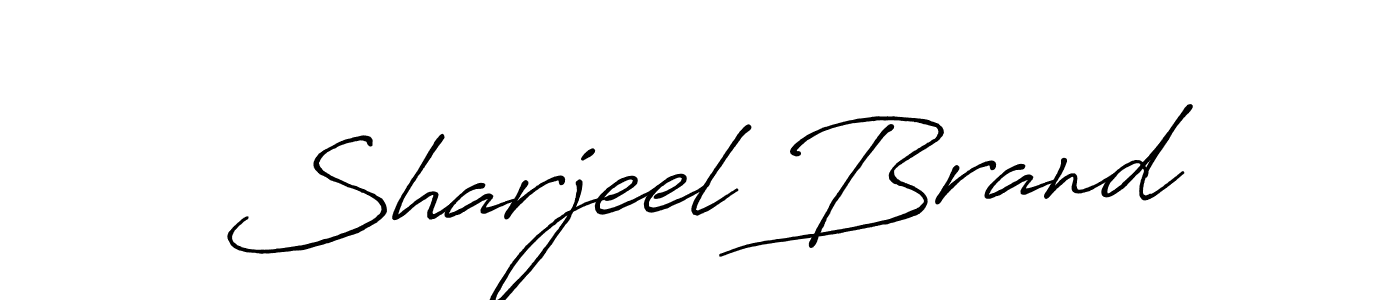 Also we have Sharjeel Brand name is the best signature style. Create professional handwritten signature collection using Antro_Vectra_Bolder autograph style. Sharjeel Brand signature style 7 images and pictures png