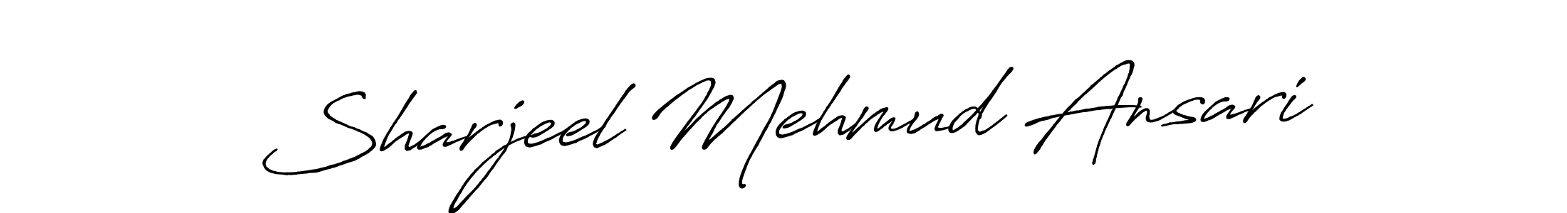 Create a beautiful signature design for name Sharjeel Mehmud Ansari. With this signature (Antro_Vectra_Bolder) fonts, you can make a handwritten signature for free. Sharjeel Mehmud Ansari signature style 7 images and pictures png