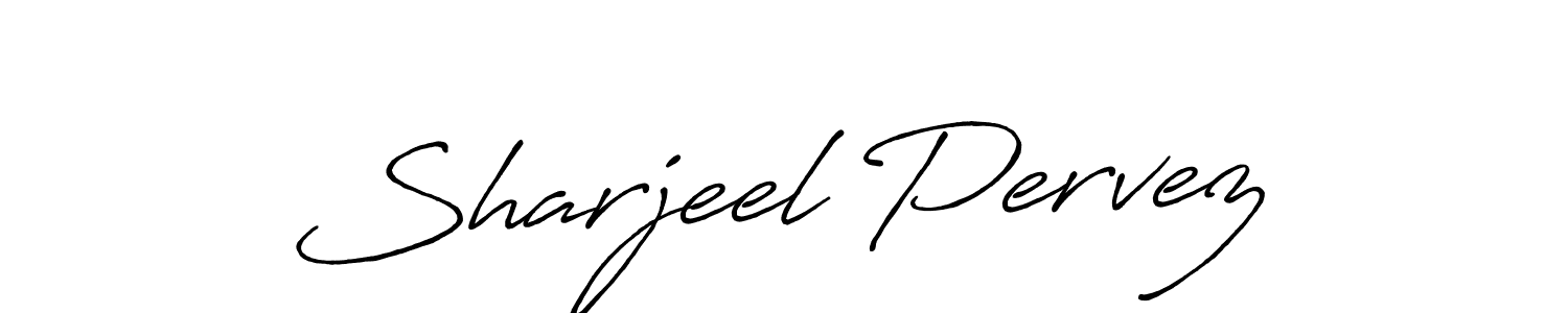 Make a beautiful signature design for name Sharjeel Pervez. With this signature (Antro_Vectra_Bolder) style, you can create a handwritten signature for free. Sharjeel Pervez signature style 7 images and pictures png