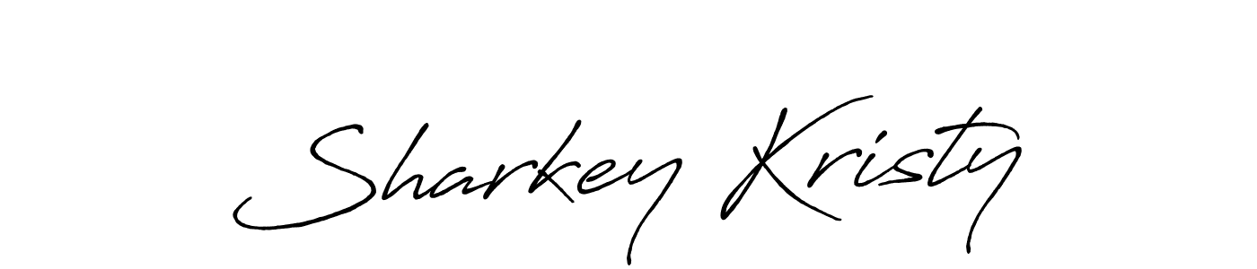 Create a beautiful signature design for name Sharkey Kristy. With this signature (Antro_Vectra_Bolder) fonts, you can make a handwritten signature for free. Sharkey Kristy signature style 7 images and pictures png