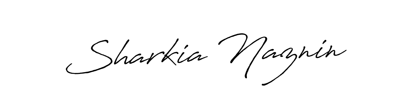 Create a beautiful signature design for name Sharkia Naznin. With this signature (Antro_Vectra_Bolder) fonts, you can make a handwritten signature for free. Sharkia Naznin signature style 7 images and pictures png