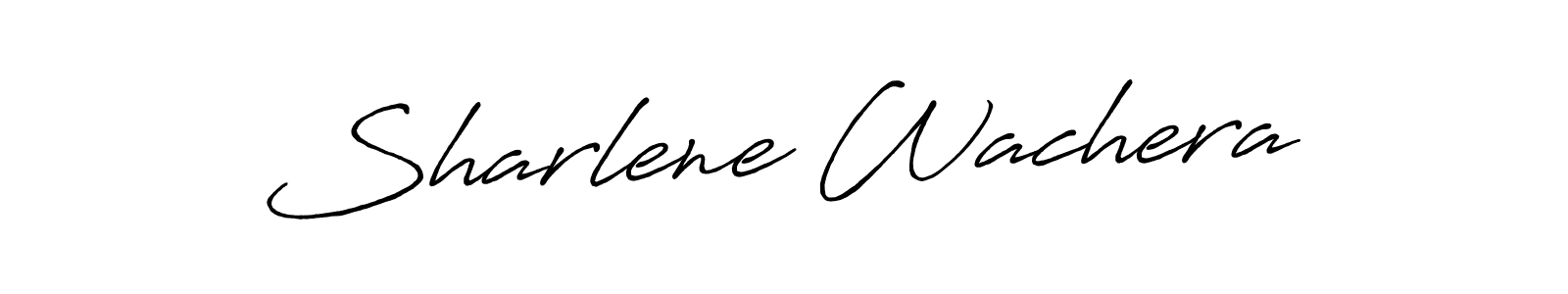 How to make Sharlene Wachera signature? Antro_Vectra_Bolder is a professional autograph style. Create handwritten signature for Sharlene Wachera name. Sharlene Wachera signature style 7 images and pictures png