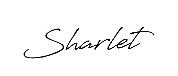 Make a beautiful signature design for name Sharlet. Use this online signature maker to create a handwritten signature for free. Sharlet signature style 7 images and pictures png