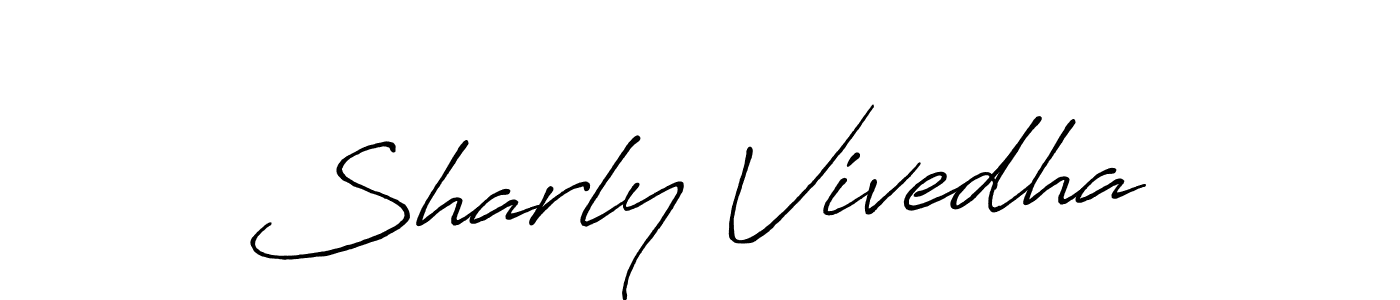 Sharly Vivedha stylish signature style. Best Handwritten Sign (Antro_Vectra_Bolder) for my name. Handwritten Signature Collection Ideas for my name Sharly Vivedha. Sharly Vivedha signature style 7 images and pictures png