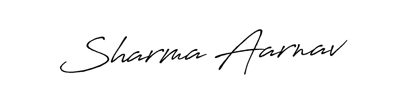 Create a beautiful signature design for name Sharma Aarnav. With this signature (Antro_Vectra_Bolder) fonts, you can make a handwritten signature for free. Sharma Aarnav signature style 7 images and pictures png