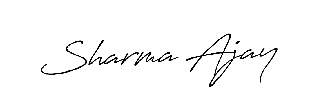 The best way (Antro_Vectra_Bolder) to make a short signature is to pick only two or three words in your name. The name Sharma Ajay include a total of six letters. For converting this name. Sharma Ajay signature style 7 images and pictures png