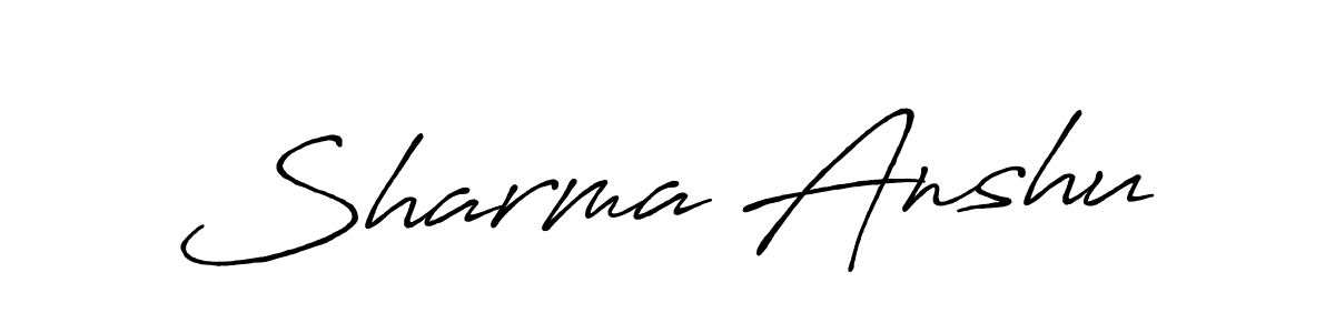 Design your own signature with our free online signature maker. With this signature software, you can create a handwritten (Antro_Vectra_Bolder) signature for name Sharma Anshu. Sharma Anshu signature style 7 images and pictures png