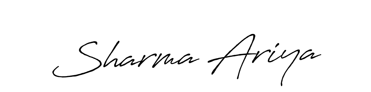 The best way (Antro_Vectra_Bolder) to make a short signature is to pick only two or three words in your name. The name Sharma Ariya include a total of six letters. For converting this name. Sharma Ariya signature style 7 images and pictures png