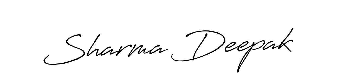 How to make Sharma Deepak name signature. Use Antro_Vectra_Bolder style for creating short signs online. This is the latest handwritten sign. Sharma Deepak signature style 7 images and pictures png