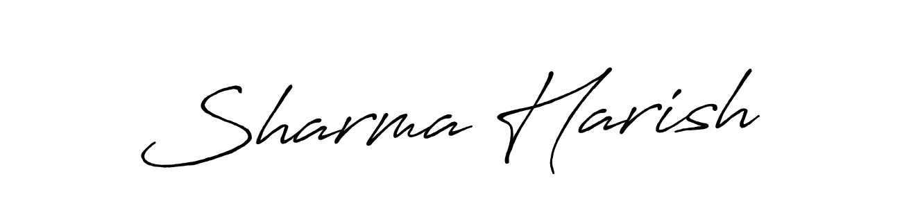 Also You can easily find your signature by using the search form. We will create Sharma Harish name handwritten signature images for you free of cost using Antro_Vectra_Bolder sign style. Sharma Harish signature style 7 images and pictures png