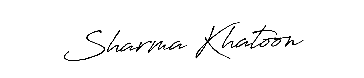 Create a beautiful signature design for name Sharma Khatoon. With this signature (Antro_Vectra_Bolder) fonts, you can make a handwritten signature for free. Sharma Khatoon signature style 7 images and pictures png