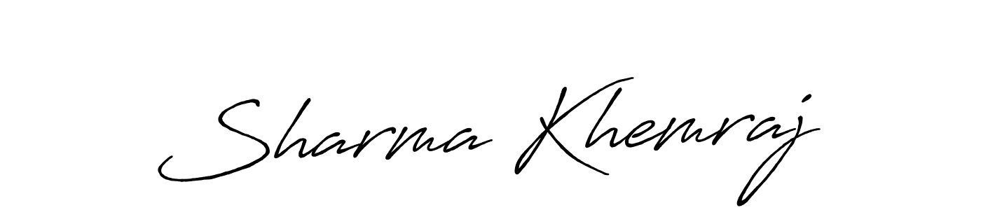 Make a beautiful signature design for name Sharma Khemraj. With this signature (Antro_Vectra_Bolder) style, you can create a handwritten signature for free. Sharma Khemraj signature style 7 images and pictures png