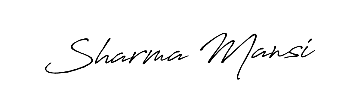 Similarly Antro_Vectra_Bolder is the best handwritten signature design. Signature creator online .You can use it as an online autograph creator for name Sharma Mansi. Sharma Mansi signature style 7 images and pictures png