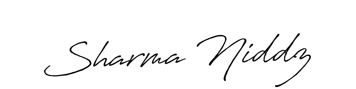 Also we have Sharma Niddz name is the best signature style. Create professional handwritten signature collection using Antro_Vectra_Bolder autograph style. Sharma Niddz signature style 7 images and pictures png