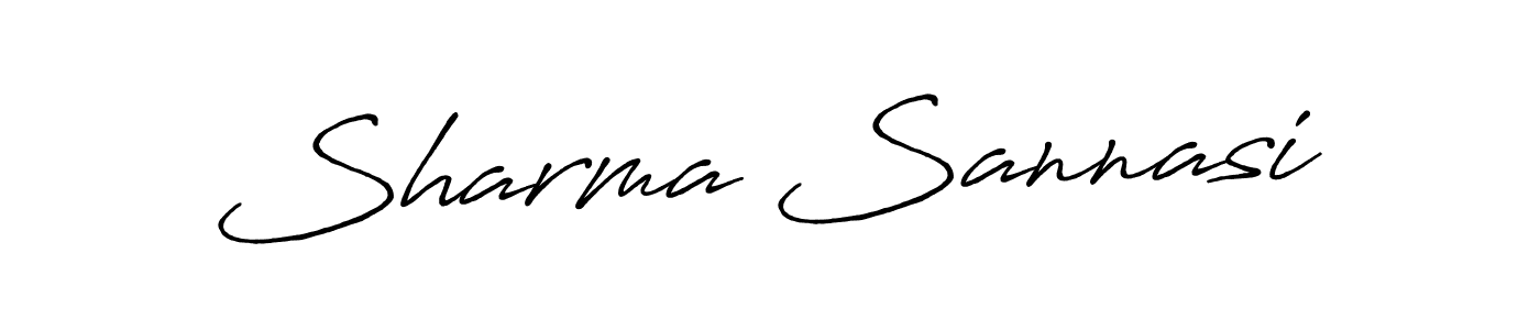 Make a beautiful signature design for name Sharma Sannasi. With this signature (Antro_Vectra_Bolder) style, you can create a handwritten signature for free. Sharma Sannasi signature style 7 images and pictures png