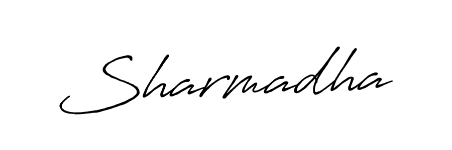 Make a beautiful signature design for name Sharmadha. With this signature (Antro_Vectra_Bolder) style, you can create a handwritten signature for free. Sharmadha signature style 7 images and pictures png