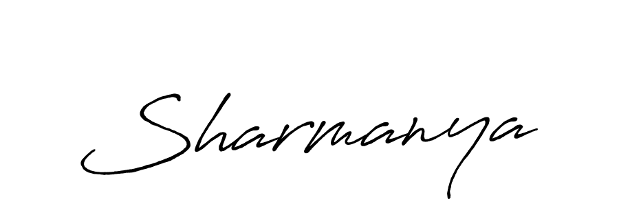 How to make Sharmanya name signature. Use Antro_Vectra_Bolder style for creating short signs online. This is the latest handwritten sign. Sharmanya signature style 7 images and pictures png