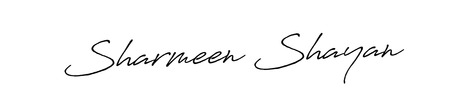 Also we have Sharmeen Shayan name is the best signature style. Create professional handwritten signature collection using Antro_Vectra_Bolder autograph style. Sharmeen Shayan signature style 7 images and pictures png