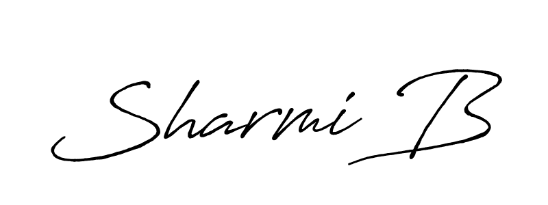 It looks lik you need a new signature style for name Sharmi B. Design unique handwritten (Antro_Vectra_Bolder) signature with our free signature maker in just a few clicks. Sharmi B signature style 7 images and pictures png
