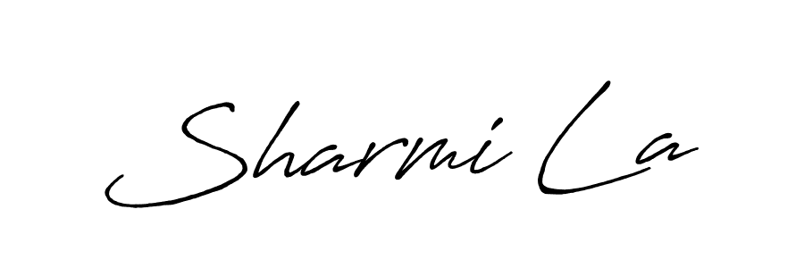 Once you've used our free online signature maker to create your best signature Antro_Vectra_Bolder style, it's time to enjoy all of the benefits that Sharmi La name signing documents. Sharmi La signature style 7 images and pictures png