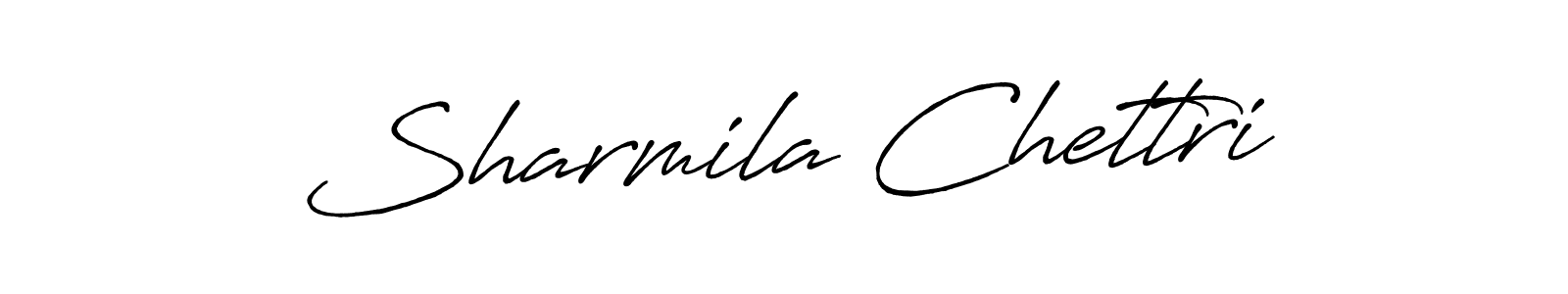 Create a beautiful signature design for name Sharmila Chettri. With this signature (Antro_Vectra_Bolder) fonts, you can make a handwritten signature for free. Sharmila Chettri signature style 7 images and pictures png