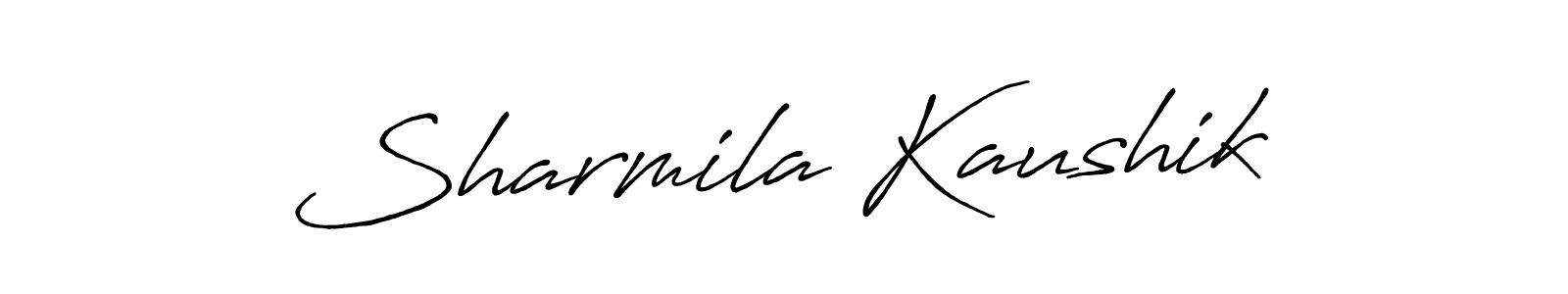 How to make Sharmila Kaushik signature? Antro_Vectra_Bolder is a professional autograph style. Create handwritten signature for Sharmila Kaushik name. Sharmila Kaushik signature style 7 images and pictures png