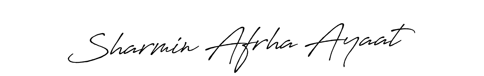if you are searching for the best signature style for your name Sharmin Afrha Ayaat. so please give up your signature search. here we have designed multiple signature styles  using Antro_Vectra_Bolder. Sharmin Afrha Ayaat signature style 7 images and pictures png