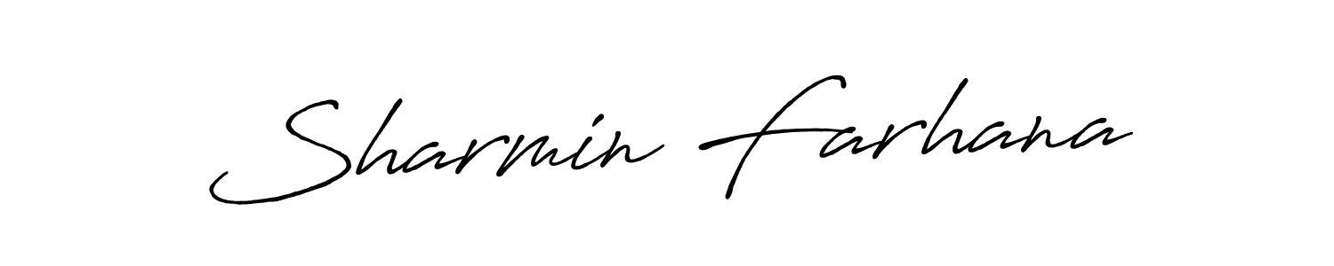 Antro_Vectra_Bolder is a professional signature style that is perfect for those who want to add a touch of class to their signature. It is also a great choice for those who want to make their signature more unique. Get Sharmin Farhana name to fancy signature for free. Sharmin Farhana signature style 7 images and pictures png