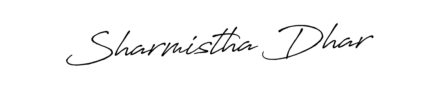You should practise on your own different ways (Antro_Vectra_Bolder) to write your name (Sharmistha Dhar) in signature. don't let someone else do it for you. Sharmistha Dhar signature style 7 images and pictures png