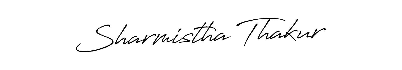 Antro_Vectra_Bolder is a professional signature style that is perfect for those who want to add a touch of class to their signature. It is also a great choice for those who want to make their signature more unique. Get Sharmistha Thakur name to fancy signature for free. Sharmistha Thakur signature style 7 images and pictures png