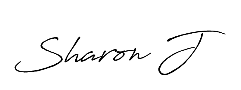 Sharon J stylish signature style. Best Handwritten Sign (Antro_Vectra_Bolder) for my name. Handwritten Signature Collection Ideas for my name Sharon J. Sharon J signature style 7 images and pictures png