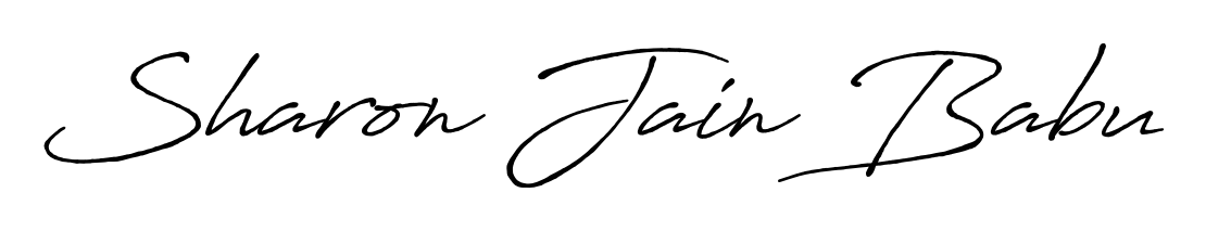 How to make Sharon Jain Babu signature? Antro_Vectra_Bolder is a professional autograph style. Create handwritten signature for Sharon Jain Babu name. Sharon Jain Babu signature style 7 images and pictures png