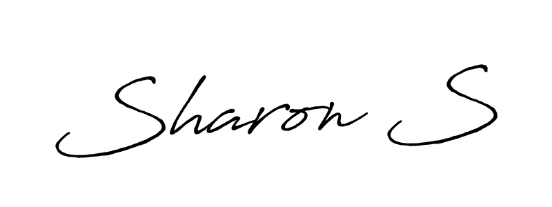 Create a beautiful signature design for name Sharon S. With this signature (Antro_Vectra_Bolder) fonts, you can make a handwritten signature for free. Sharon S signature style 7 images and pictures png