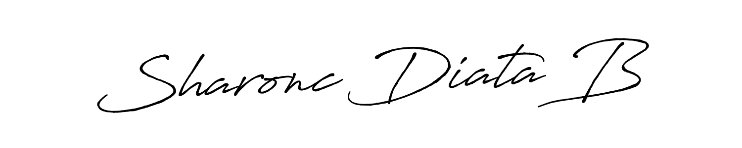 Use a signature maker to create a handwritten signature online. With this signature software, you can design (Antro_Vectra_Bolder) your own signature for name Sharonc Diata B. Sharonc Diata B signature style 7 images and pictures png
