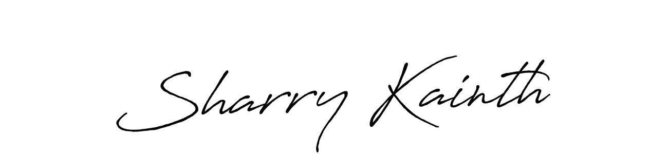 How to make Sharry Kainth name signature. Use Antro_Vectra_Bolder style for creating short signs online. This is the latest handwritten sign. Sharry Kainth signature style 7 images and pictures png