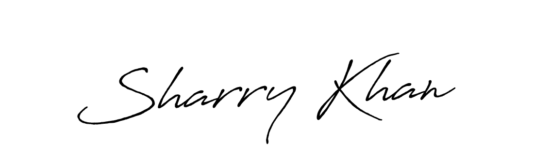 Design your own signature with our free online signature maker. With this signature software, you can create a handwritten (Antro_Vectra_Bolder) signature for name Sharry Khan. Sharry Khan signature style 7 images and pictures png