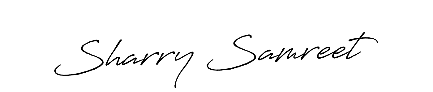 Antro_Vectra_Bolder is a professional signature style that is perfect for those who want to add a touch of class to their signature. It is also a great choice for those who want to make their signature more unique. Get Sharry Samreet name to fancy signature for free. Sharry Samreet signature style 7 images and pictures png