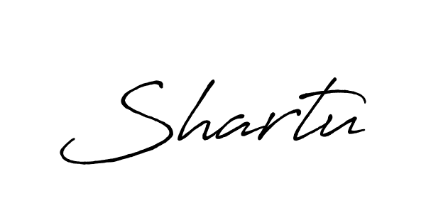 Use a signature maker to create a handwritten signature online. With this signature software, you can design (Antro_Vectra_Bolder) your own signature for name Shartu. Shartu signature style 7 images and pictures png