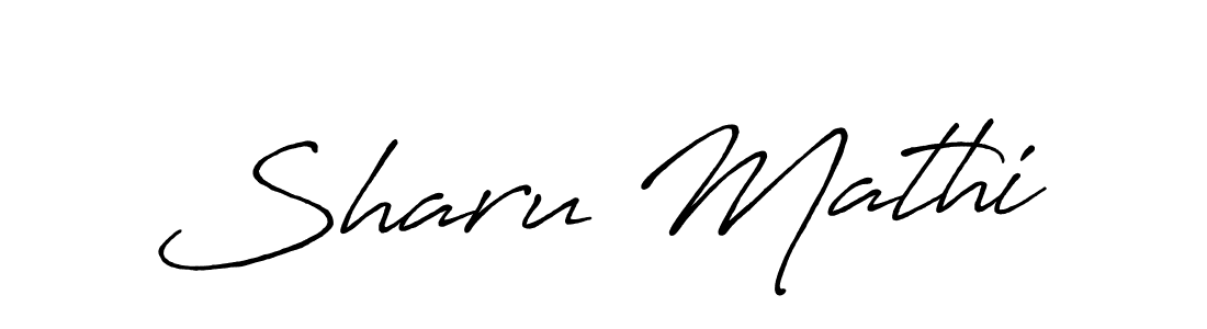 Create a beautiful signature design for name Sharu Mathi. With this signature (Antro_Vectra_Bolder) fonts, you can make a handwritten signature for free. Sharu Mathi signature style 7 images and pictures png