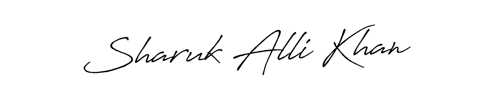 How to make Sharuk Alli Khan signature? Antro_Vectra_Bolder is a professional autograph style. Create handwritten signature for Sharuk Alli Khan name. Sharuk Alli Khan signature style 7 images and pictures png