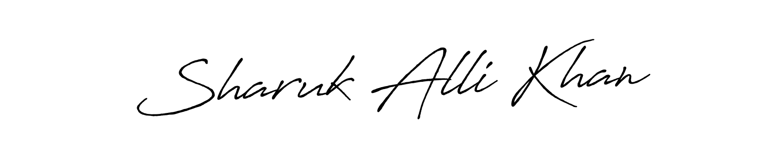 if you are searching for the best signature style for your name Sharuk Alli Khan. so please give up your signature search. here we have designed multiple signature styles  using Antro_Vectra_Bolder. Sharuk Alli Khan signature style 7 images and pictures png